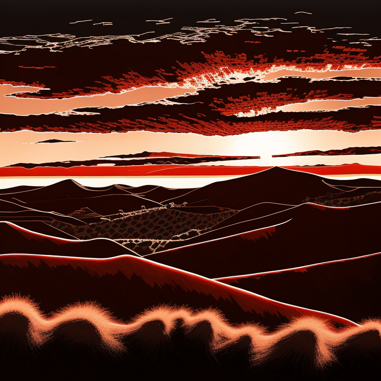Crimson Dunes at Dusk view 2
