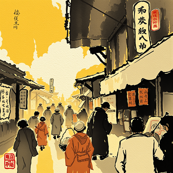 Strolling Through the Yellow-Hued Market