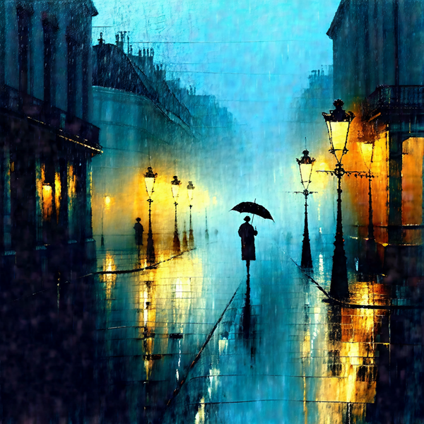 Umbrella in the Mist