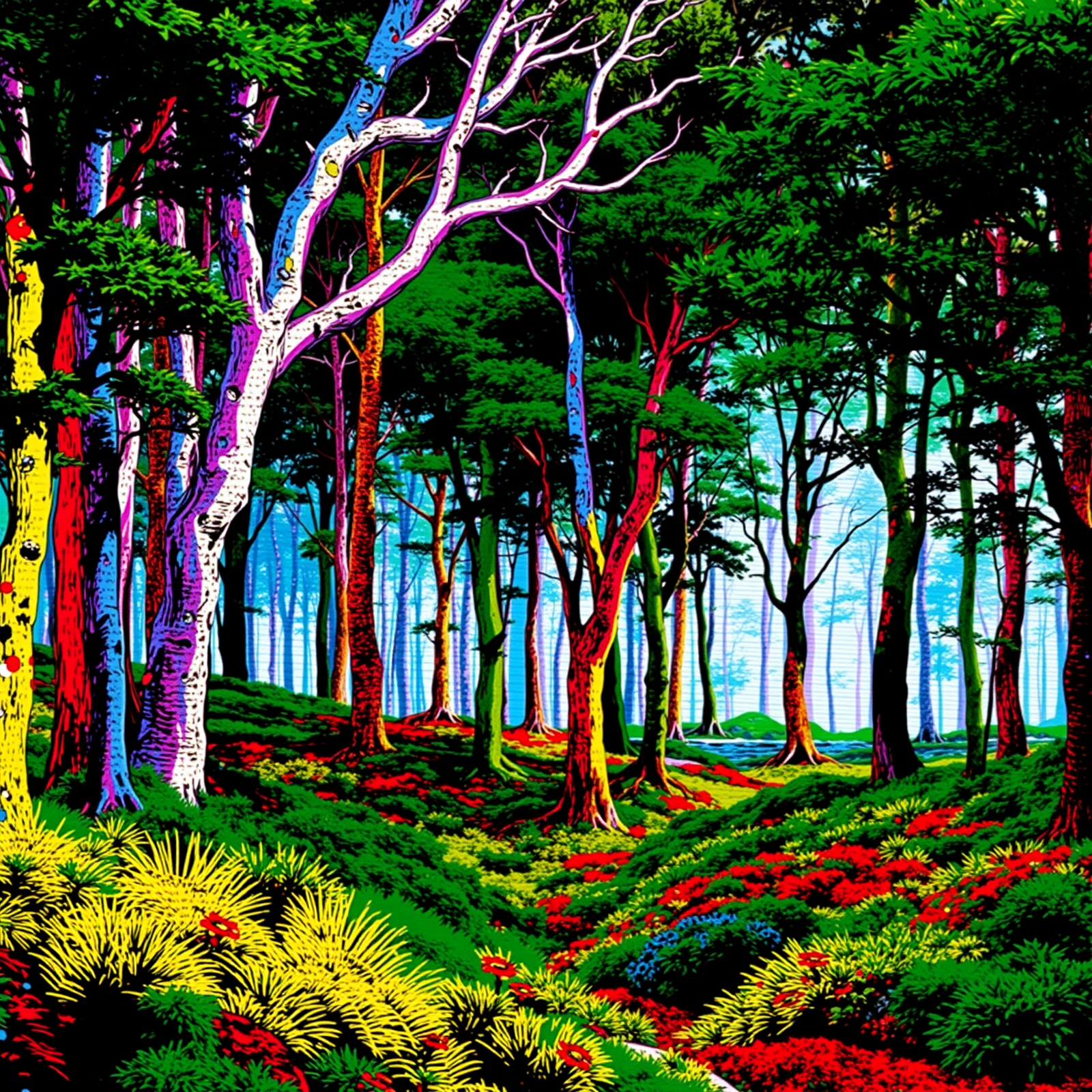 Vibrant Woodland Symphony view 2