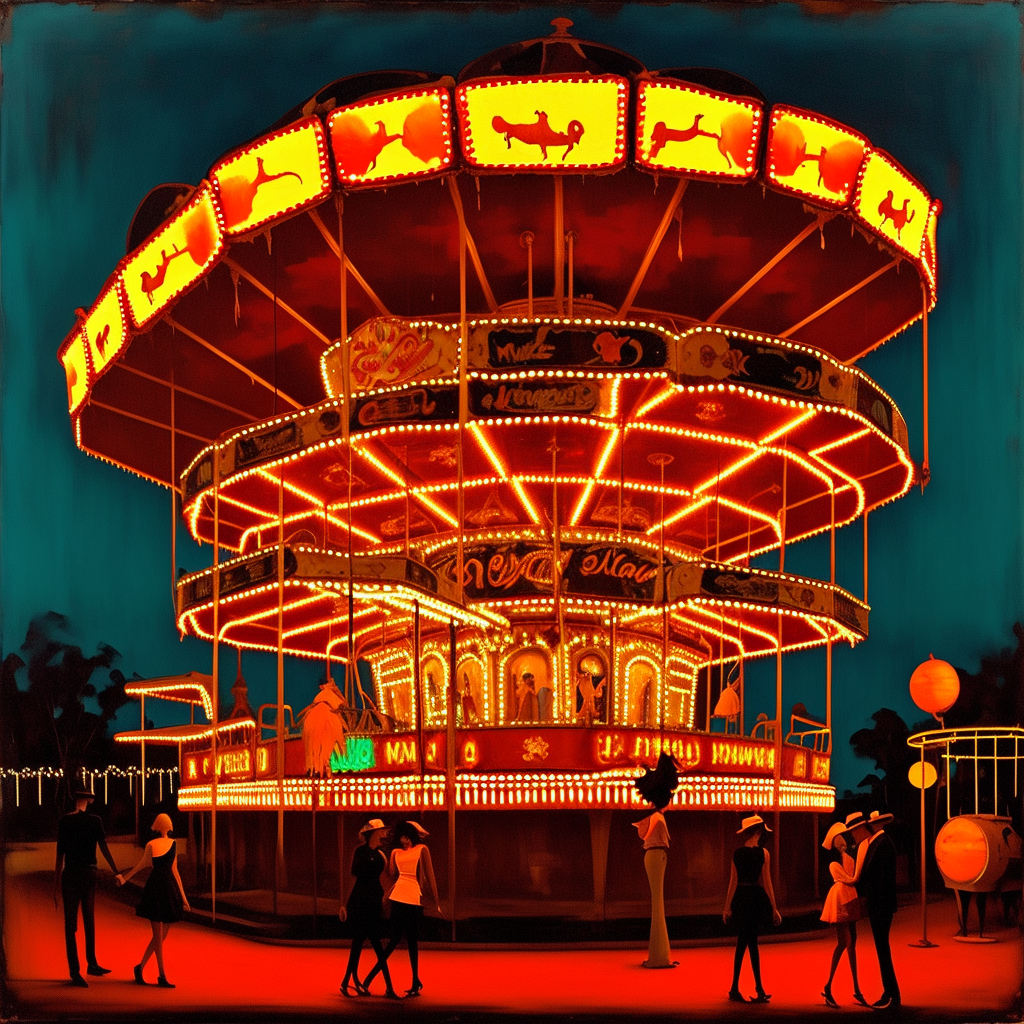 Whirl of Lights at Dusk view 2