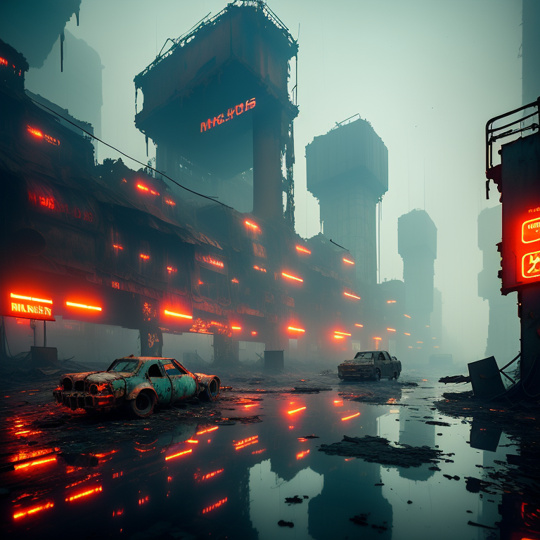 Neon Ruins of Tomorrow view 2