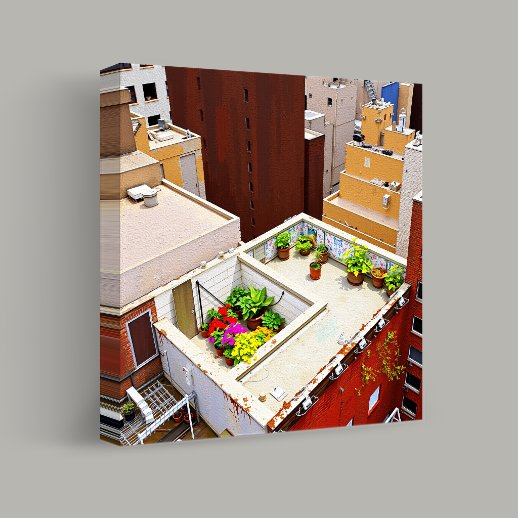 Rooftop Oasis Above the Cityscape view 1