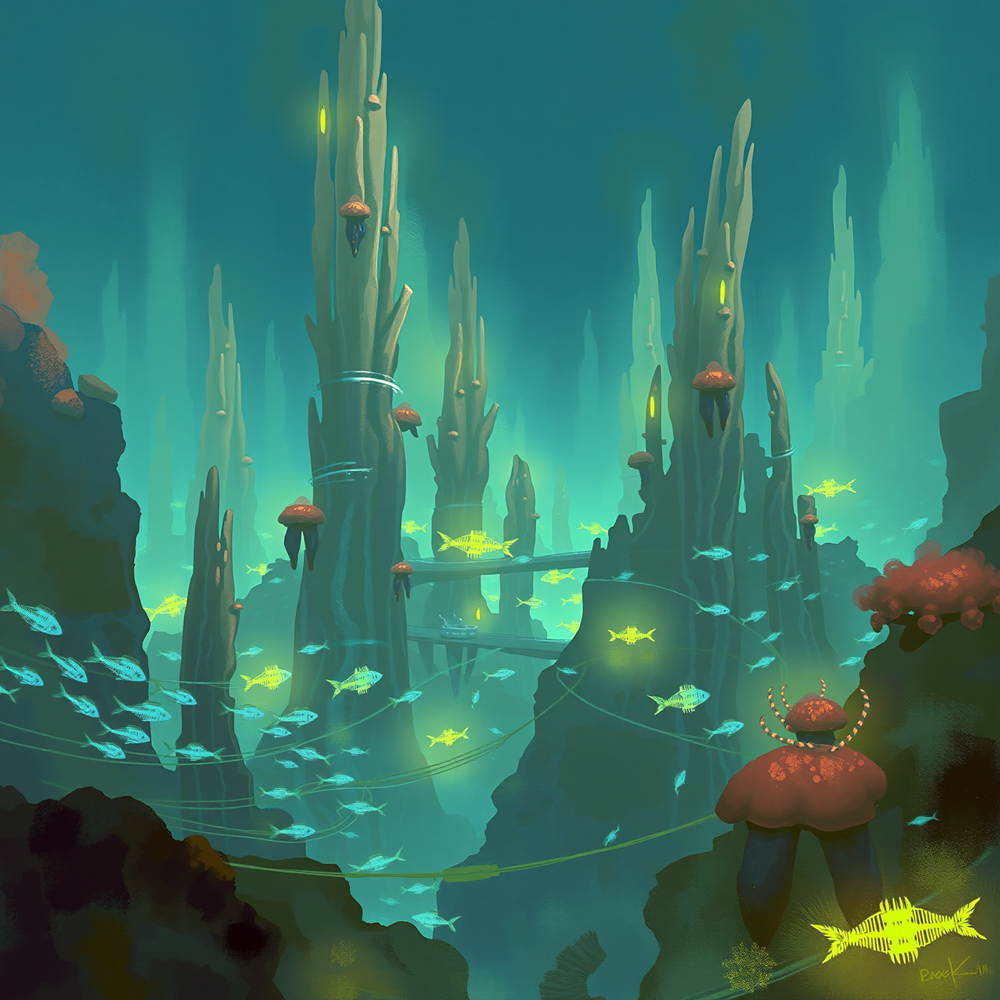 Beneath the Luminous Towers view 2