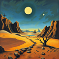 Moonlit Desert Pathway thumbnail 2