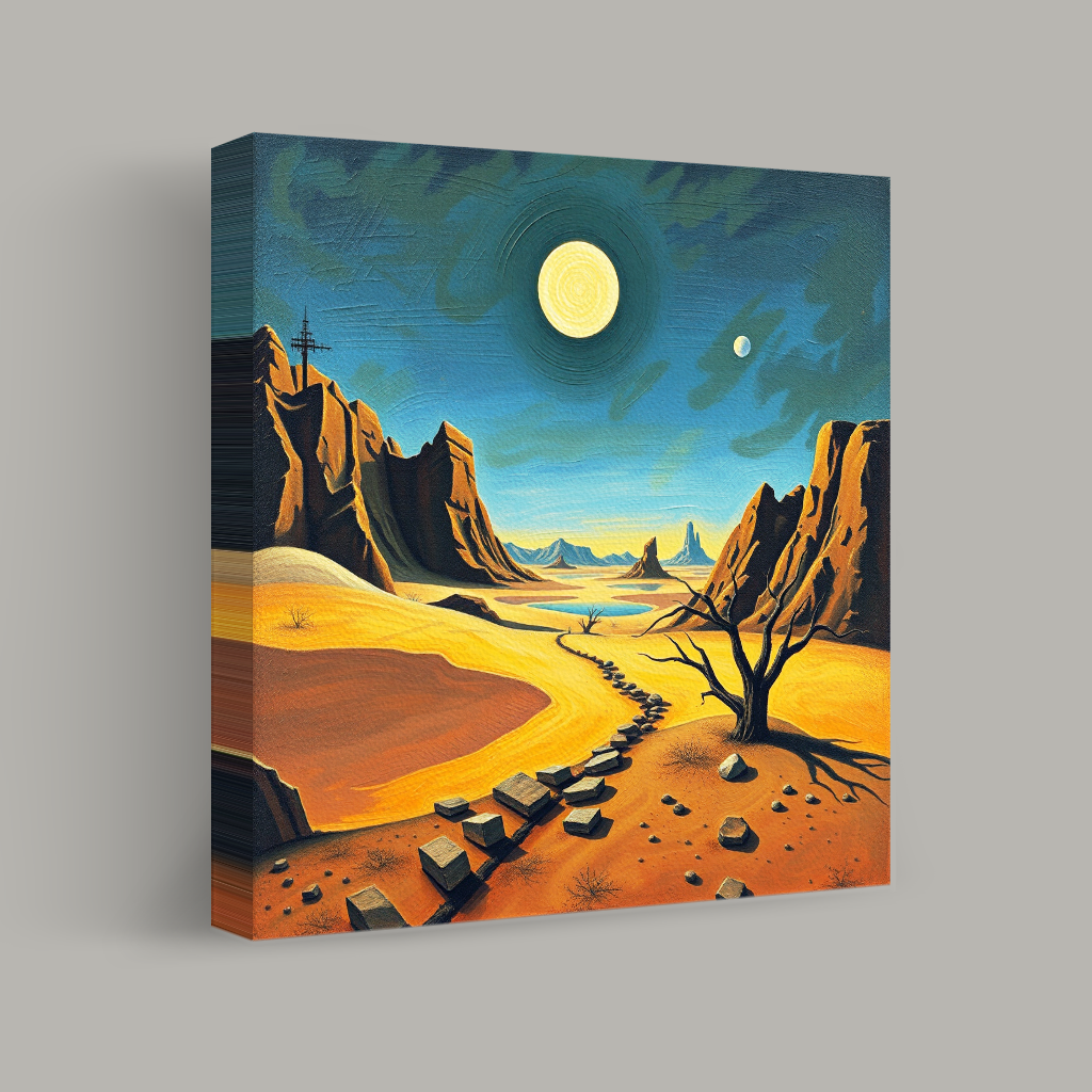 Moonlit Desert Pathway view 1