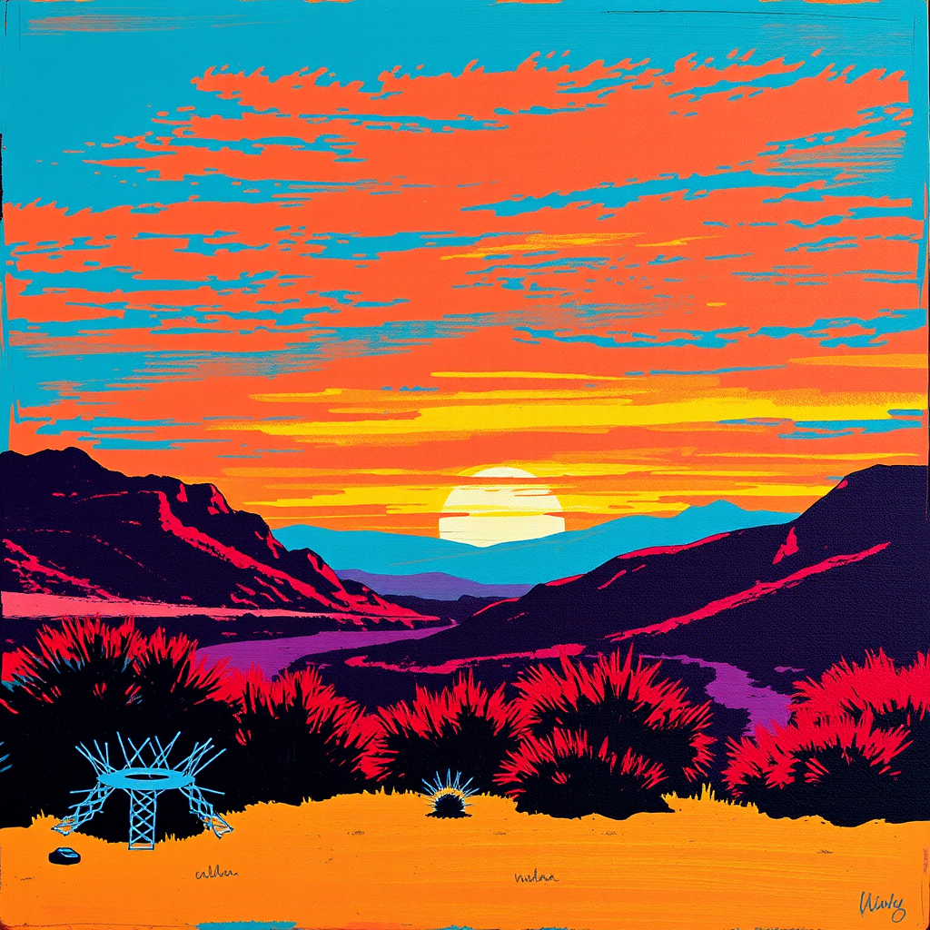 Sunset Over Painted Desert view 2