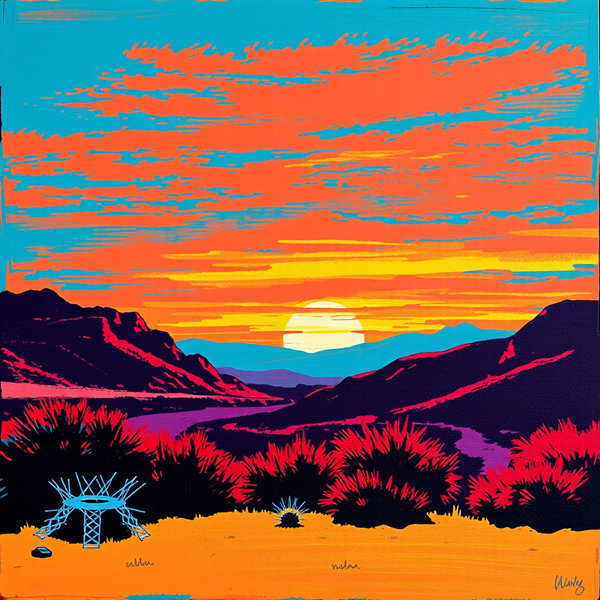 Sunset Over Painted Desert