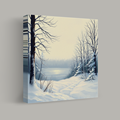 Snowy Forest by Frozen Lake thumbnail 1
