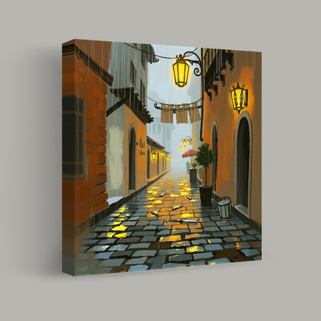 Lanterns in the Rain view 1