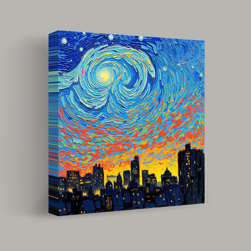 Whirling Night Above the City view 1