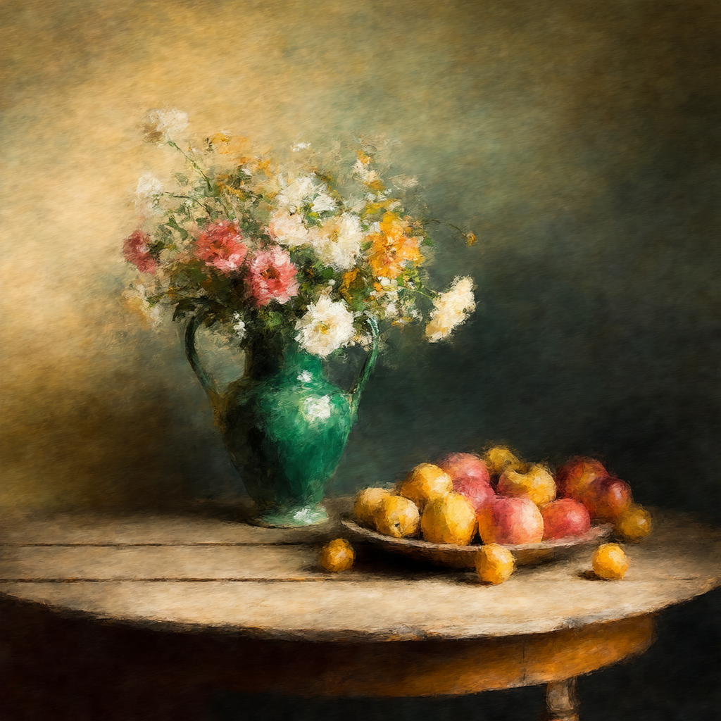 Still Life with Vibrant Blooms view 2