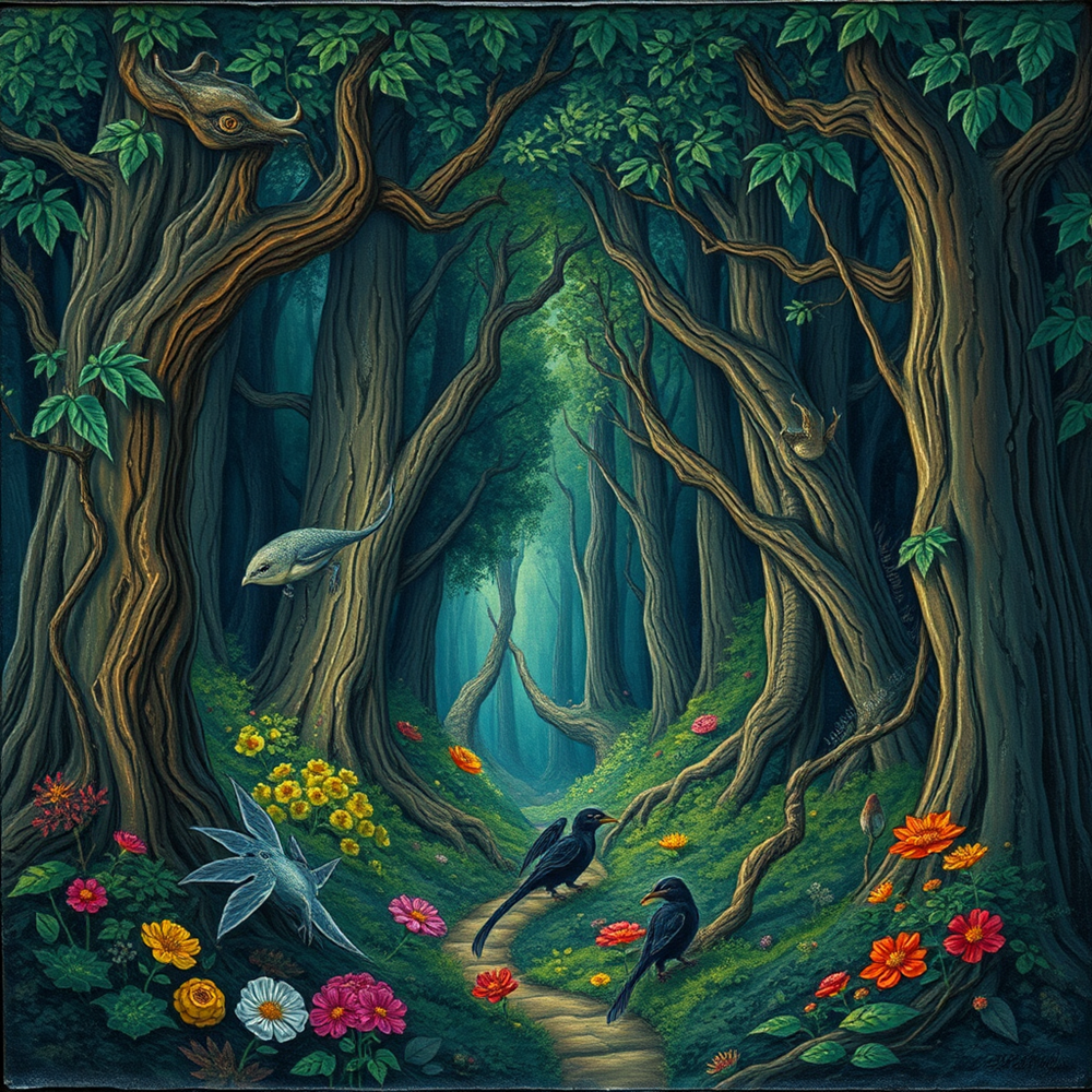 Pathway Through Enchanted Woods view 2
