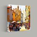 Vibrant Street Market in Sunlit Town thumbnail 1