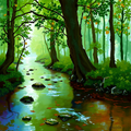 Serenity of the Woodland Stream thumbnail 2