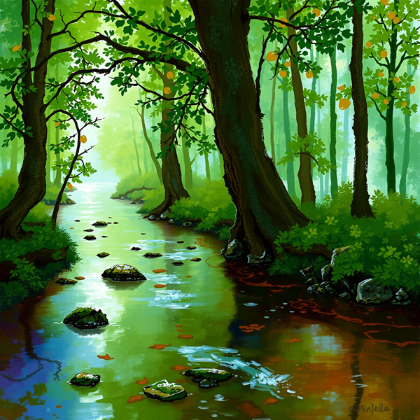 Serenity of the Woodland Stream