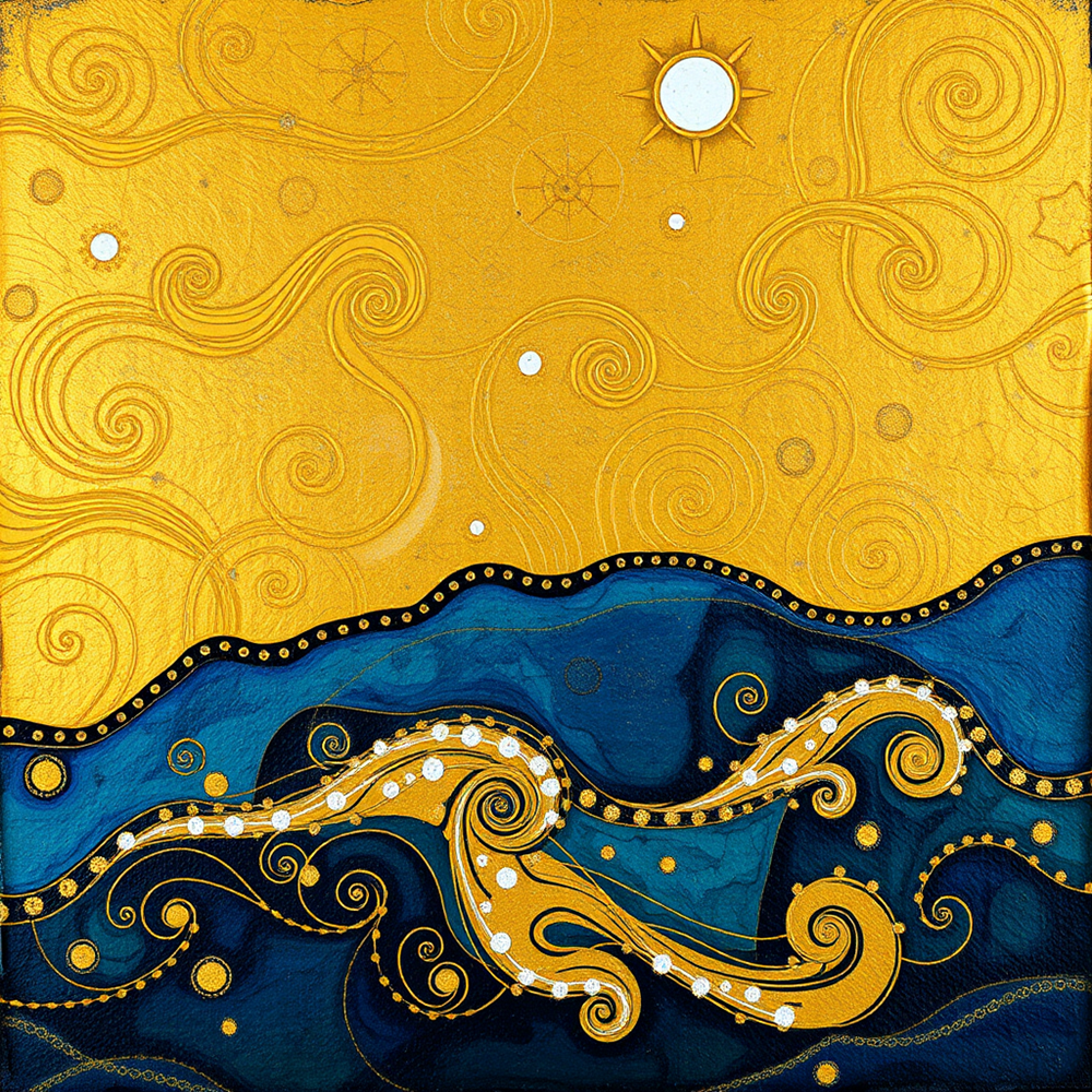 Celestial Dance of Waves and Wind view 2