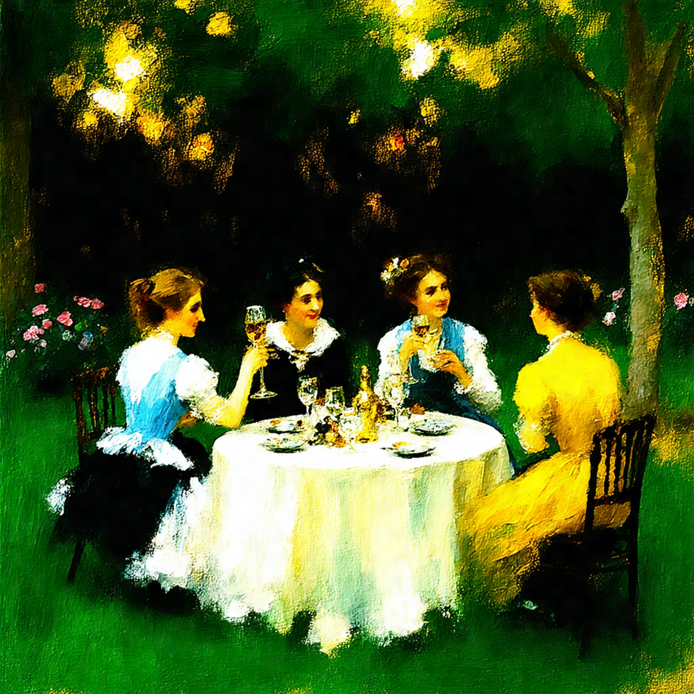 Afternoon Toast in the Garden view 2