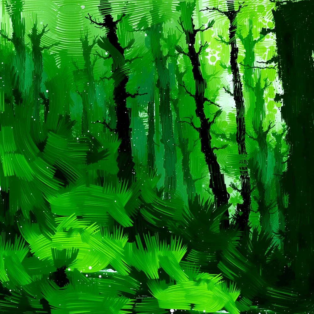 Verdant Whispers in the Forest view 2