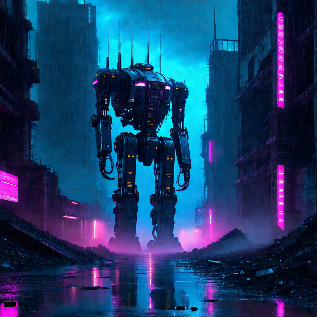 Sentinel of the Neon Horizon view 2