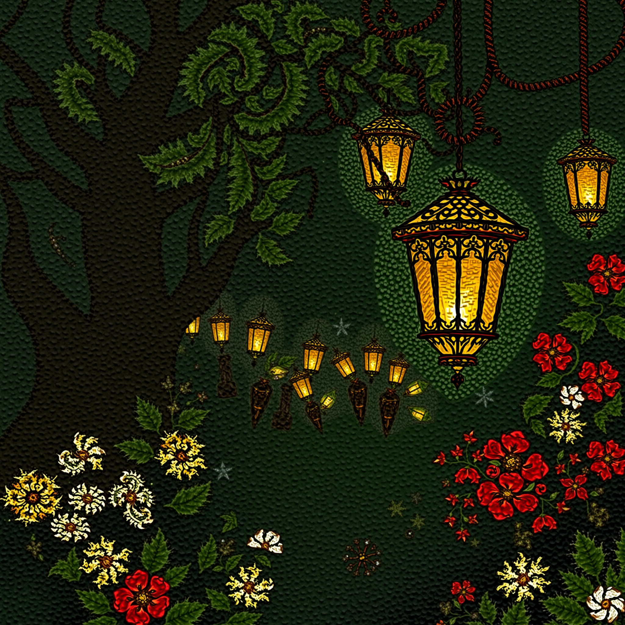 Lanterns in the Enchanted Garden view 2