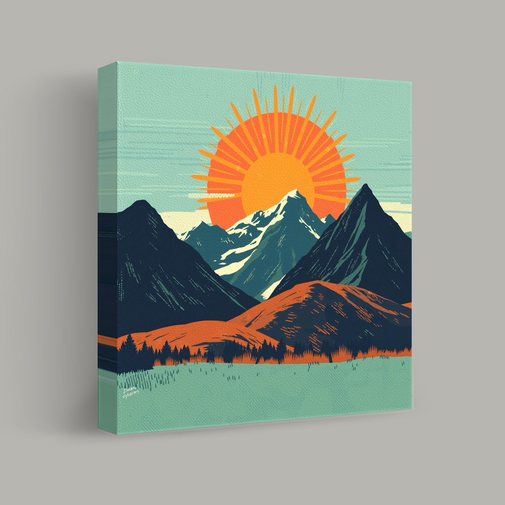 Sunlit Peaks view 1