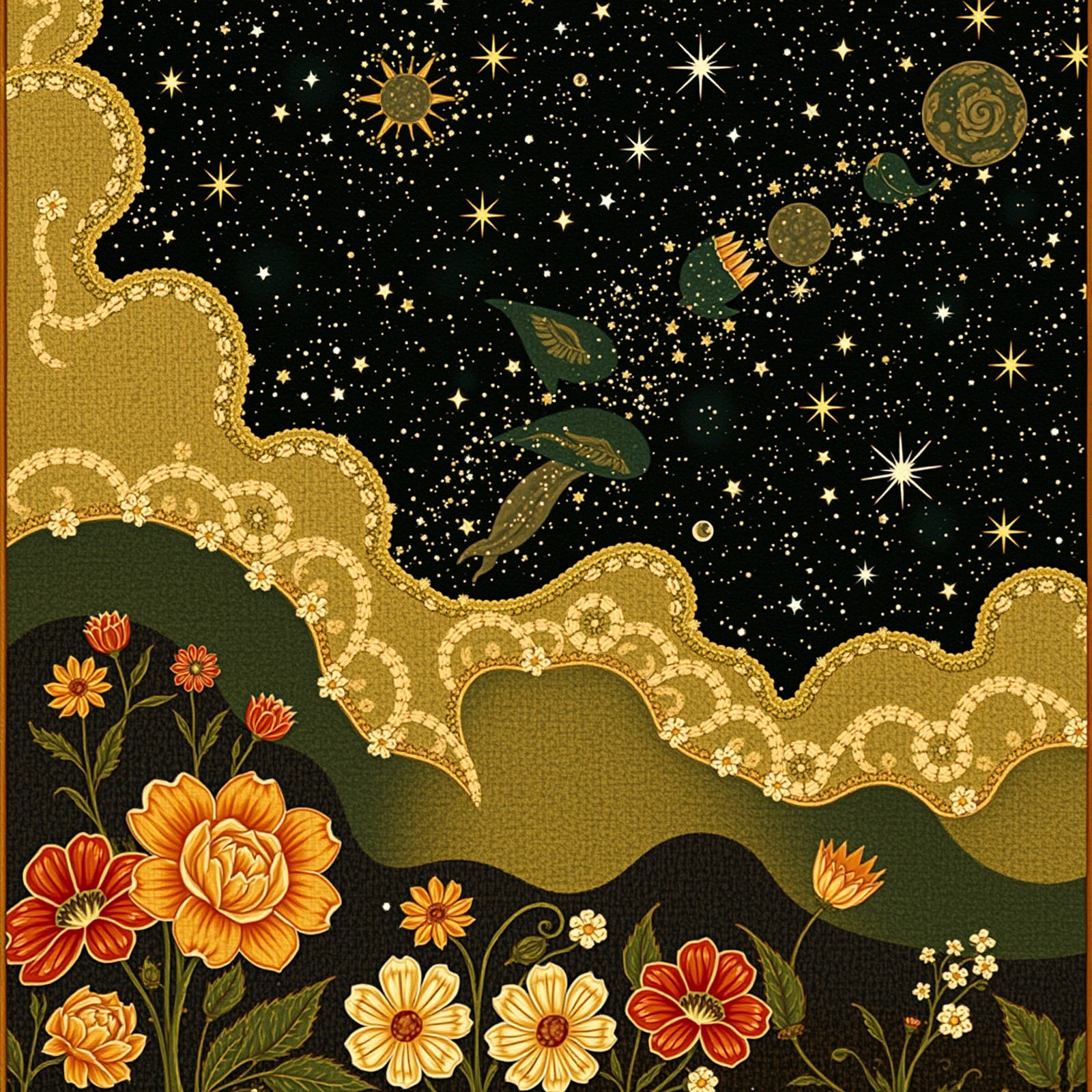 Celestial Garden Tapestry view 2