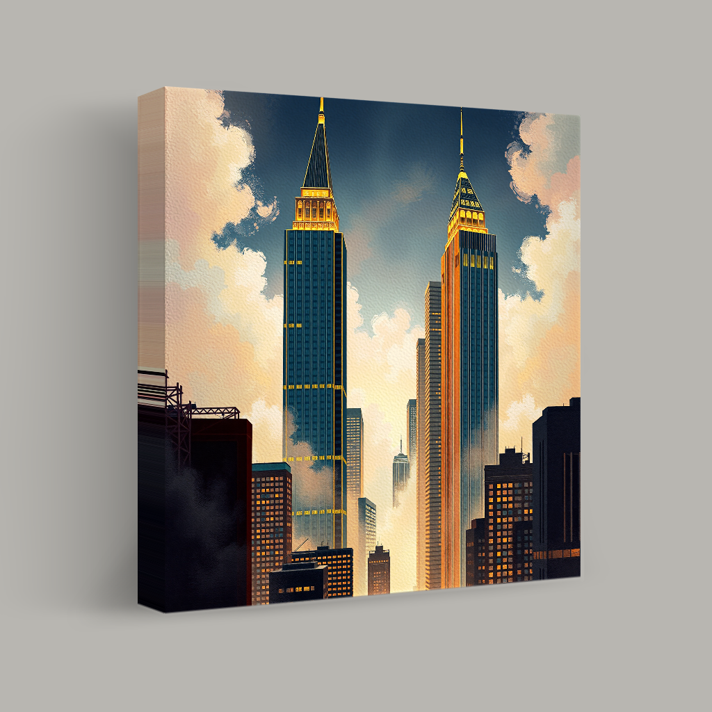 Twin Towers at Dawn view 1