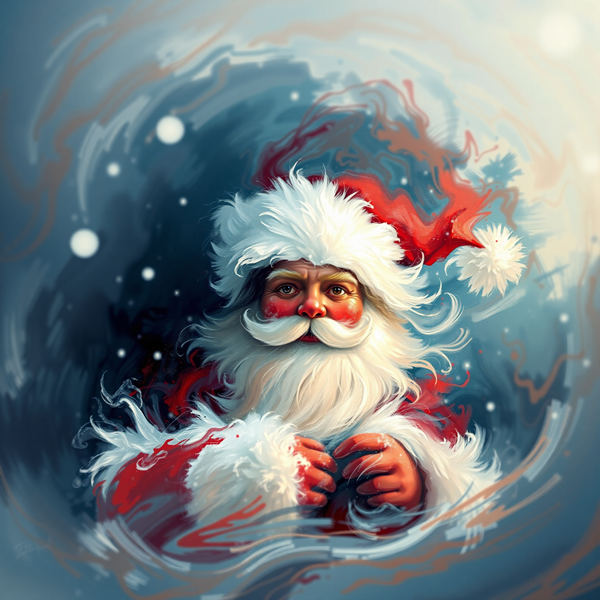 Whimsical Santa Portrait