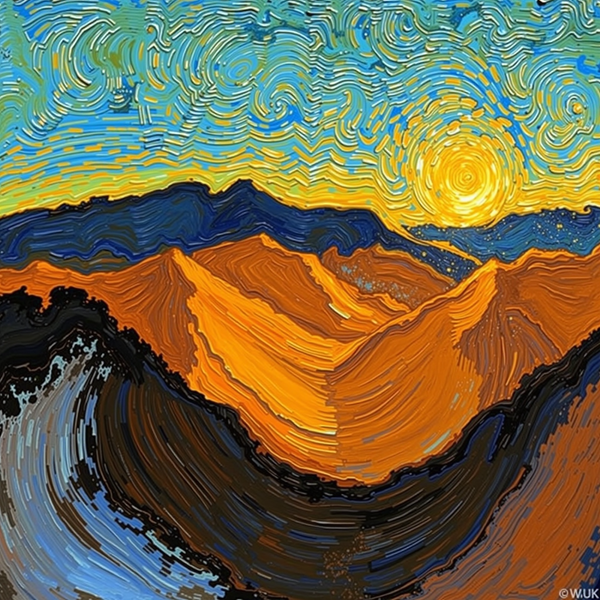 Swirling Sands and Celestial Skies