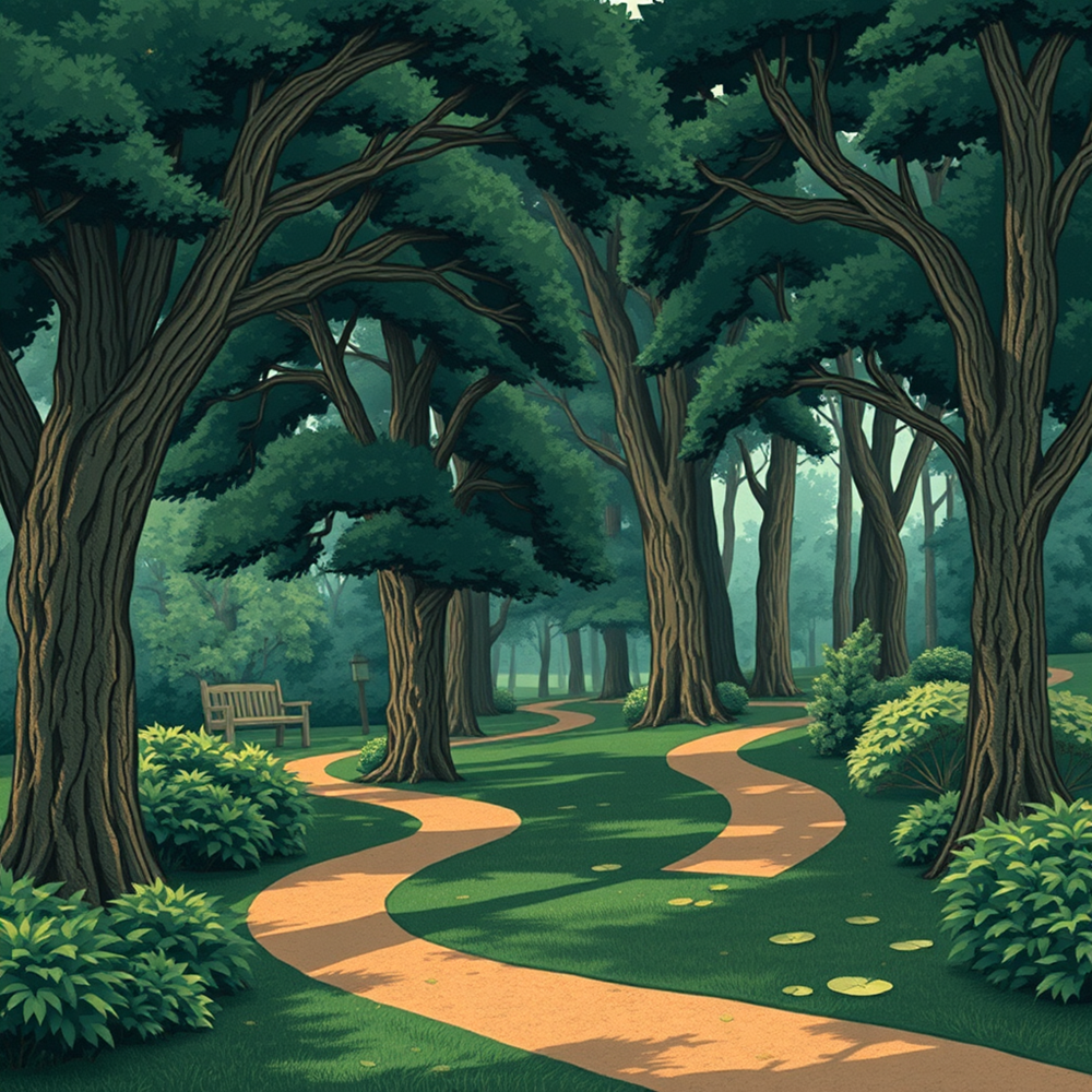 Pathway Through the Whispering Trees view 2