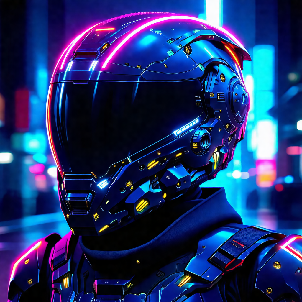 Neon Sentinel in the Cityscape view 2