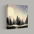 Moonlit Serenity Over Pine Forest thumbnail 1