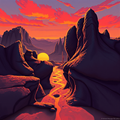 Sunset Over Alien Canyon thumbnail 2