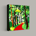 Pathway Through a Vibrant Forest thumbnail 1