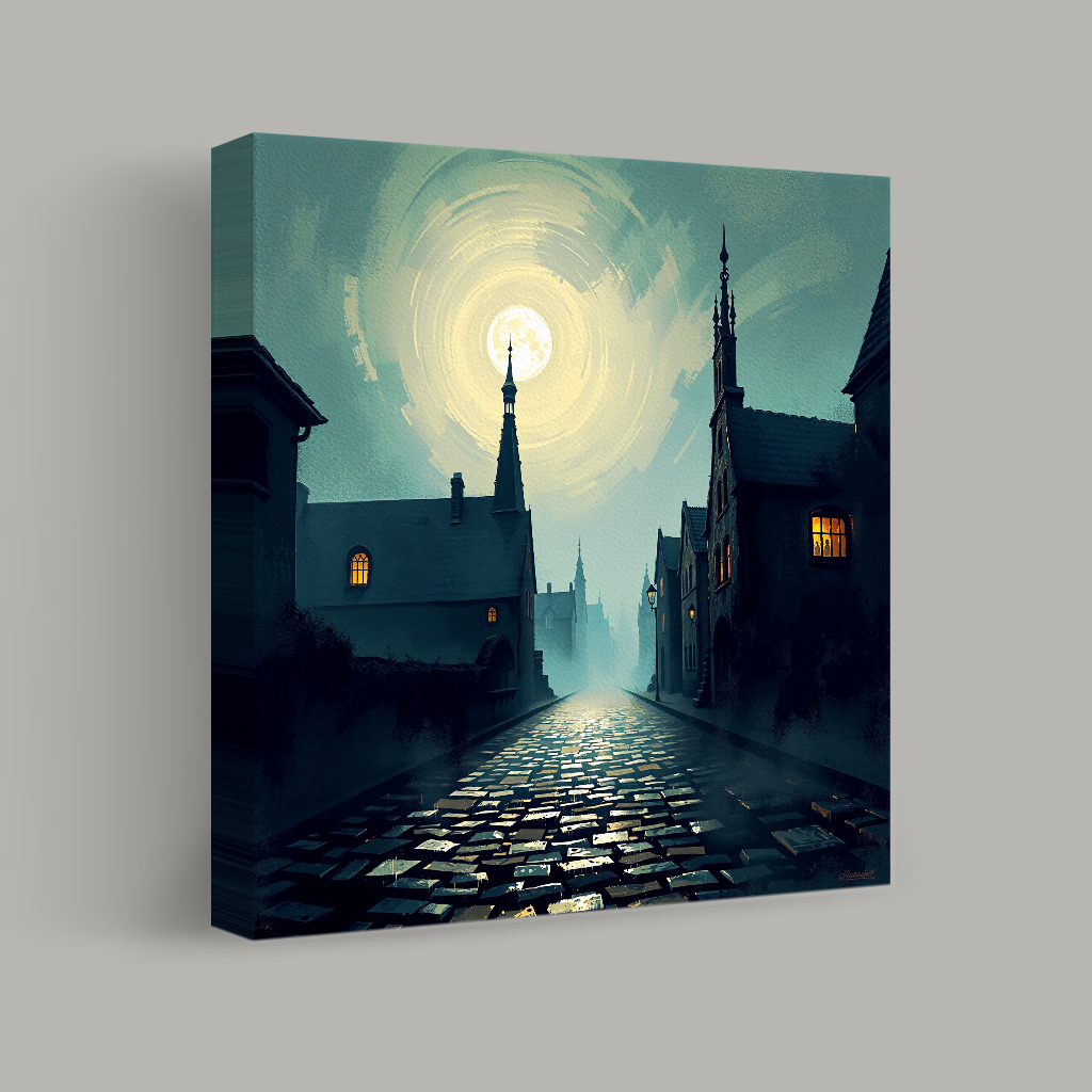 Moonlit Cobblestone Mystery view 1