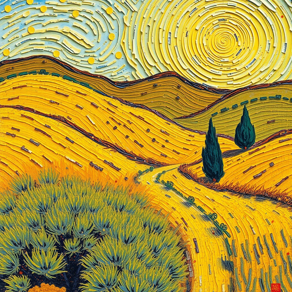 Whirling Fields of Gold view 2