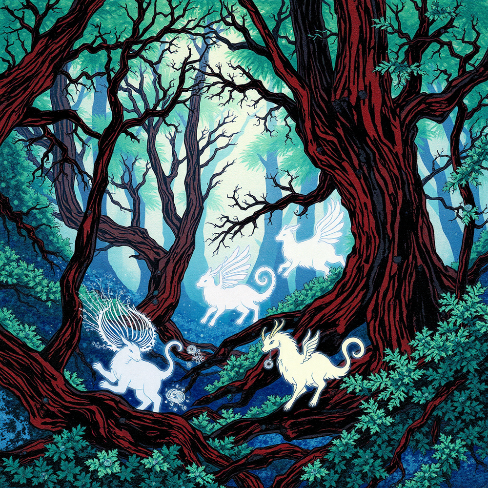 Enchanted Beasts of the Luminous Forest view 2