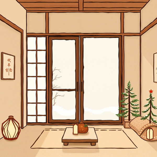 Winter Stillness in a Japanese Room