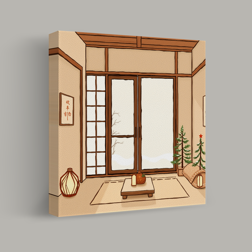 Winter Stillness in a Japanese Room view 1