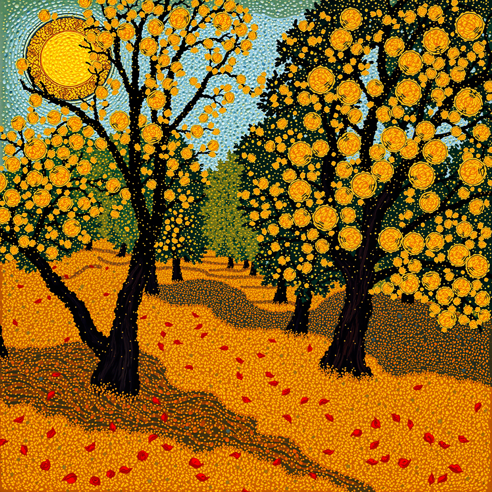 Golden Afternoon in the Orchard view 2