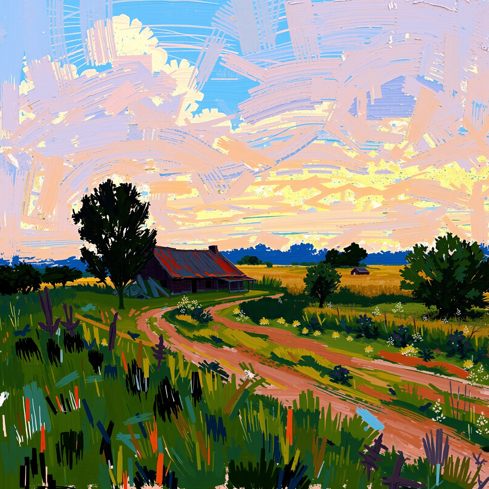 Winding Path to the Rustic Shelter view 2