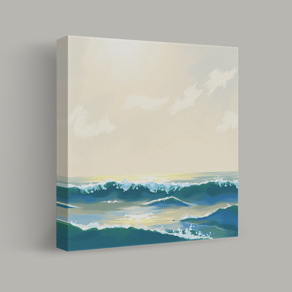 Golden Horizon Over Azure Waves view 1