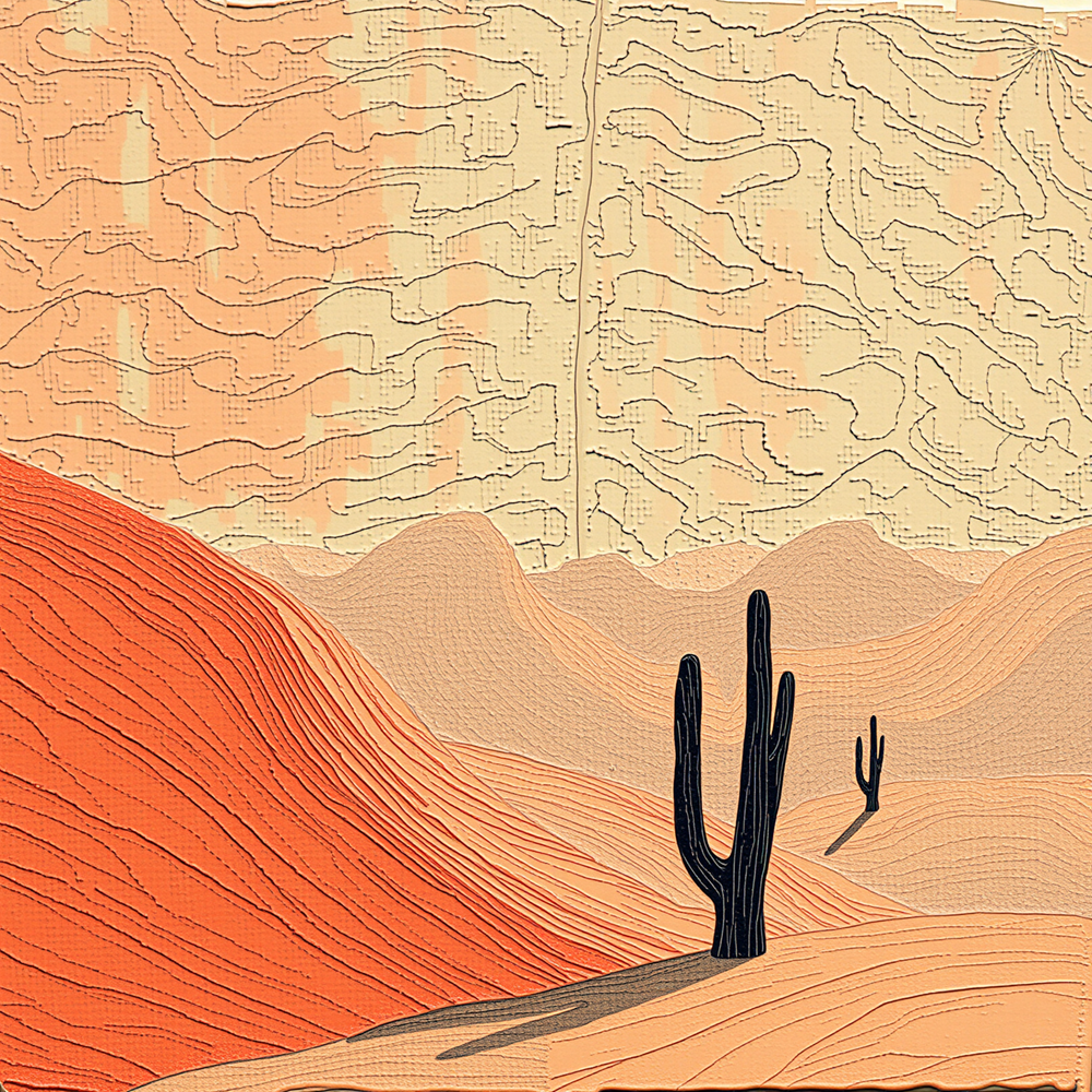 Cacti Against the Dunes view 2