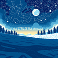 Starry Winter Landscape thumbnail 2