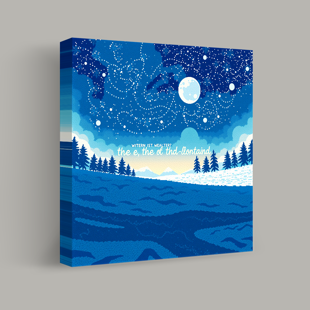 Starry Winter Landscape view 1