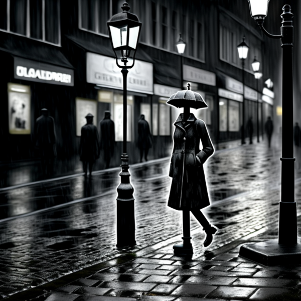 Shadows on a Rainy Street