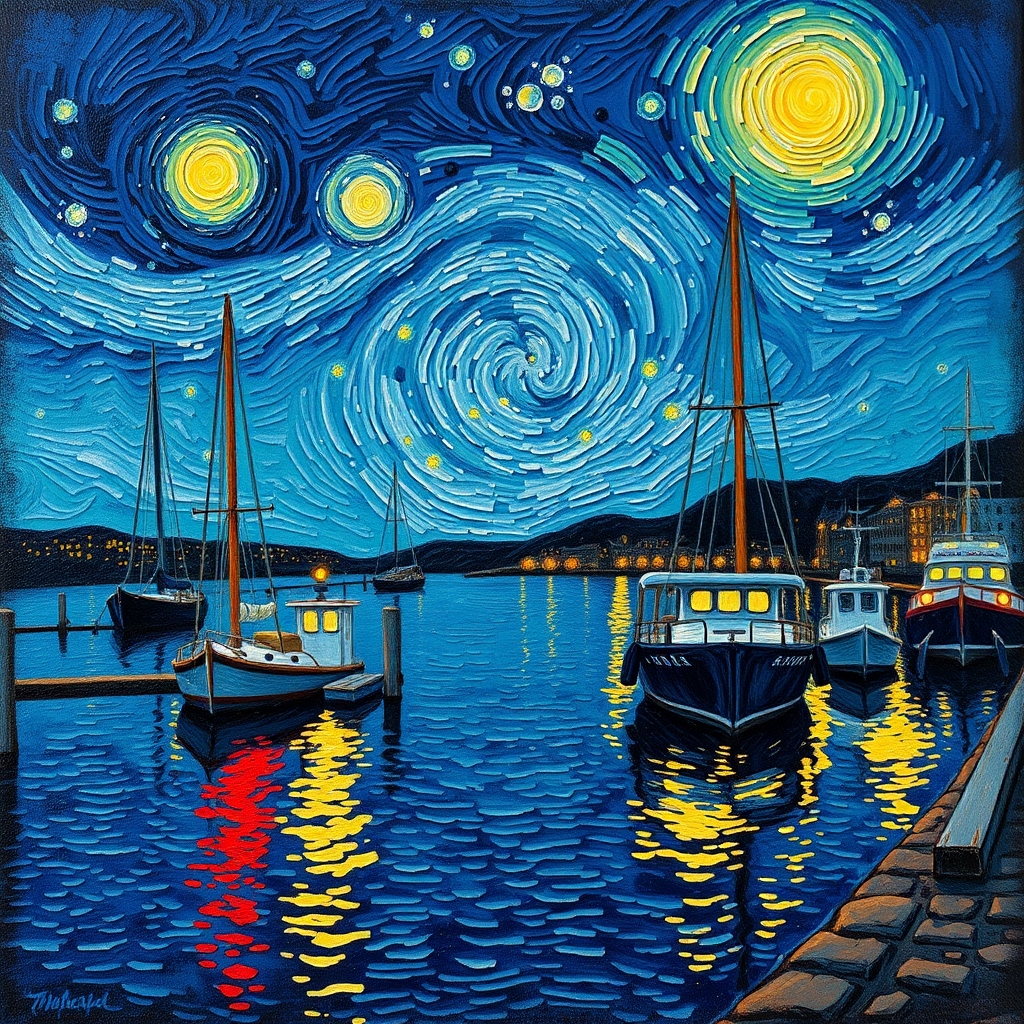 Nightfall on the Harbor view 2