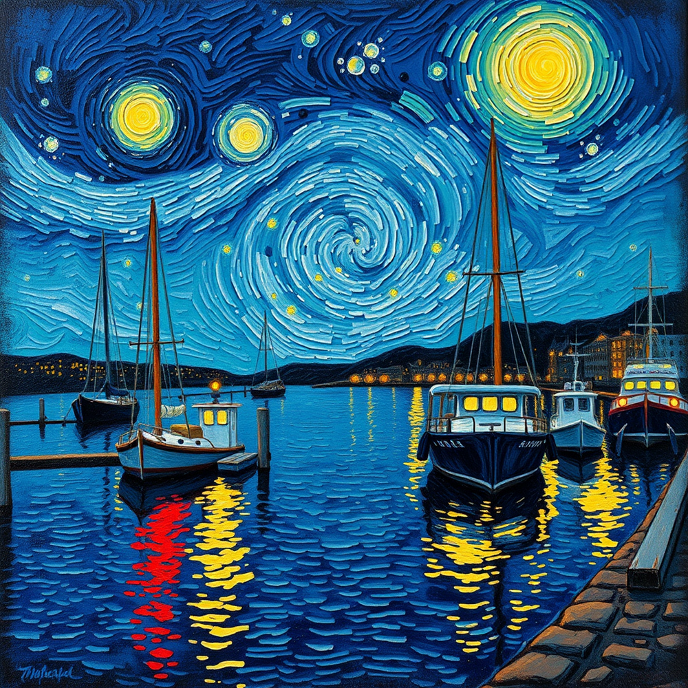Nightfall on the Harbor view 2