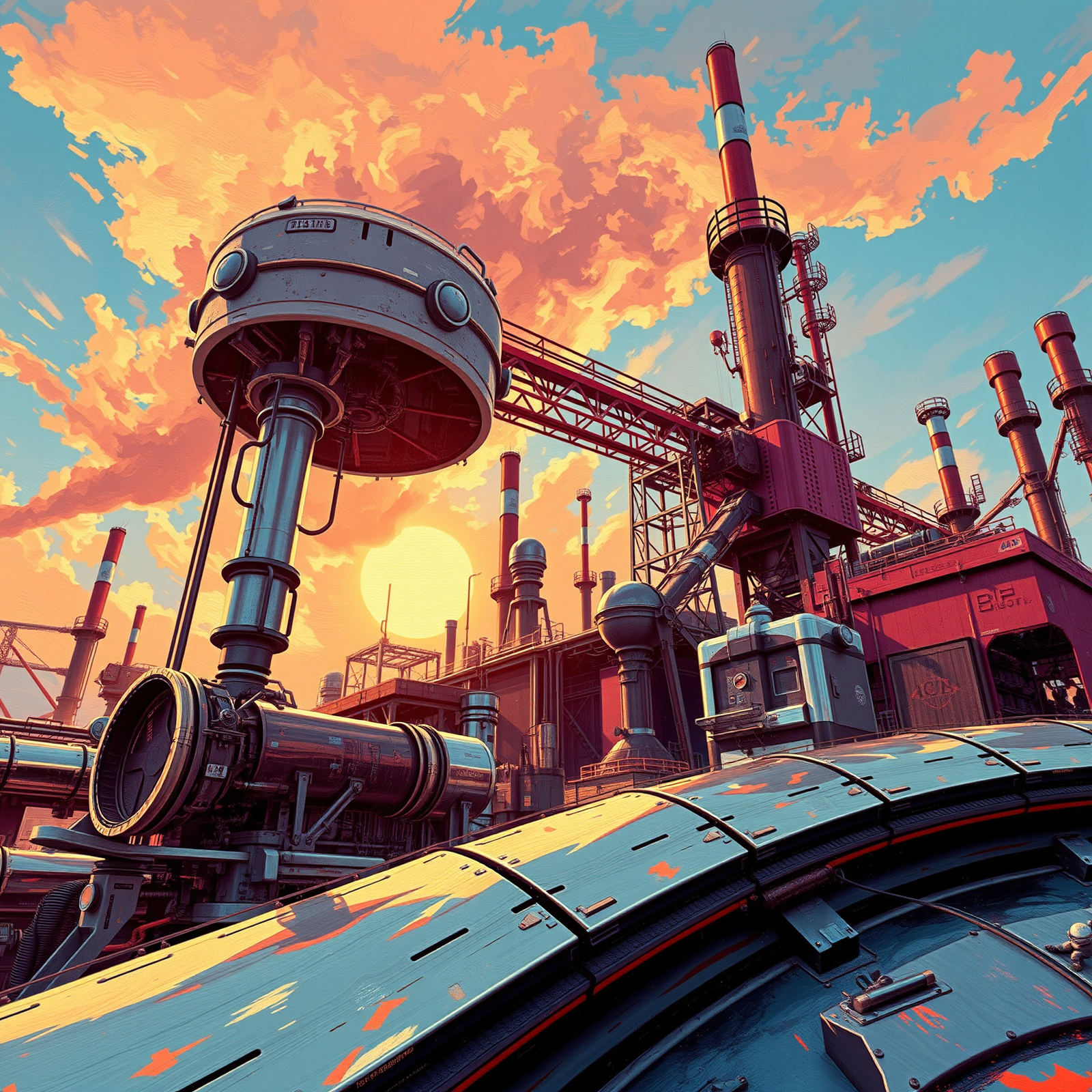 Industrial Sunrise view 2